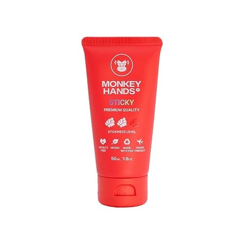 Monkey Hands Sticky Grip | Revolutionäres Gel für starken Halt bei Pole Dance | Trockene Hände Pole Grip | Veganes, innovatives flüssiges Magnesium | Keine Parabene/Resin | Rot, 50ml - Image 1