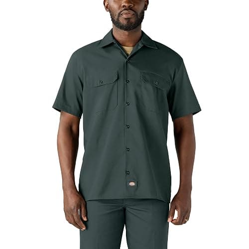 Dickies Men’s Short Sleeve Work Shirt – Durable Twill Button Down Shirts for Men, Lightweight Uniform for Daily Wear - Image 1