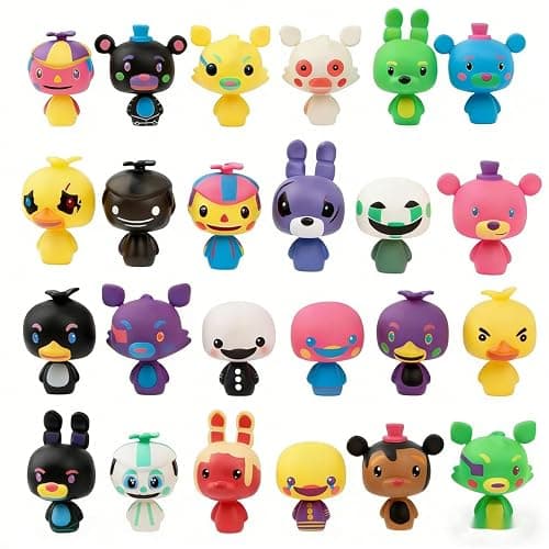 InteDesign 24pcs Five Nights Games Characters Figures Set, 3.5-5cm Colorful cute Cartoon Action Figures Toys Set for Kids Adults Game Fans(Five Nights) - Image 1