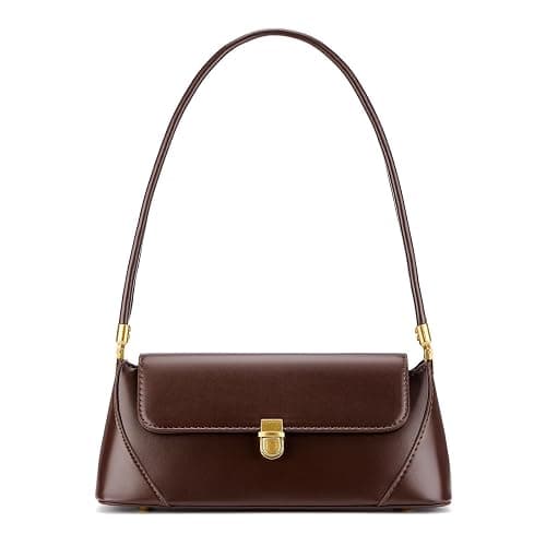 WEIMZC Shoulder Bag for Women Vintage Purse Fashion Classic Vegan Leather Clutch Tote Retro Handbag with Buckle Closure - Image 1