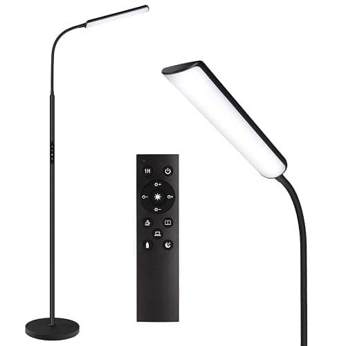 Dimunt LED Floor Lamp, Bright 15W Floor Lamps for Living Room with 1H Timer, Stepless Adjustable 3000K-6000K Colors & Brightness Standing Lamp with Remote & Touch Control Reading Floor Lamps - Image 1