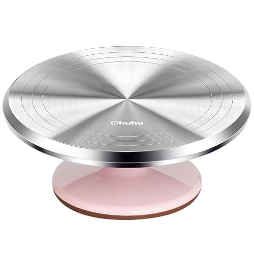 Ohuhu Cake Stand, Aluminium 12''Cake Turntable Decorating Bakery Supplies - BPA-Free Frosting Spinner Rotating Revolving Lazy Susan Perfect Gifts - Image 1