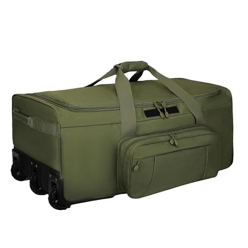 120L 3-Wheel Rolling Duffle Bag - Heavy Duty Military Deployment Bag, Durable Wheeled Duffle Luggage for Travel, Camping & Outdoor Adventures - Image 1