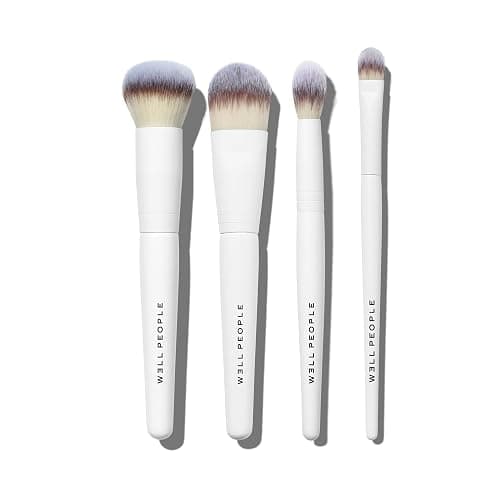 Well People Bio Complexion Brush Set, 4-Piece Face Brush Set For All Complexion Products, For Liquids, Powders & Creams, Cruelty-free Bristles - Image 1