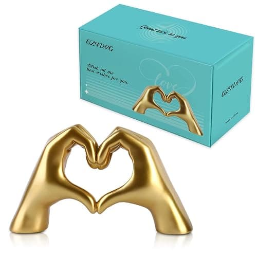 Taylor Lover Merch Gold Heart Hands Sculpture Birthday Decorations Gifts Living Room Bedroom Shelf Desk Coffee Table Accessories Statue Bobo Bathroom Decor Home Décor Accents Women Girls(Small) - Image 1