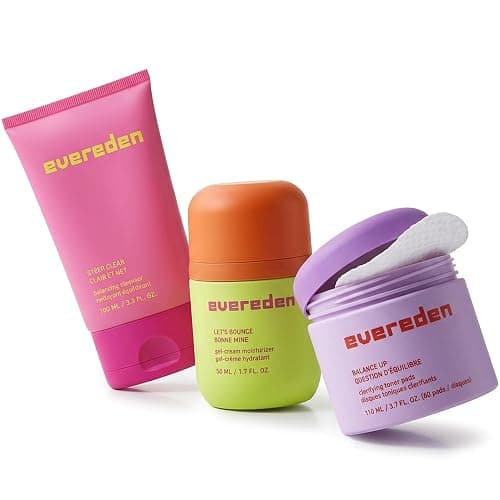 Evereden Pre-Teen Collection: Triple Green Tea Steer Clear Balancing Jelly Cleanser Face Wash, Let's Bounce Gel-Cream Face Moisturizer, & Balance Up Water-Based Toner Pads for Face - Image 1