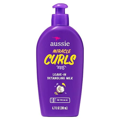 Aussie Miracle Curls with Coconut Oil, Paraben Free Detangling Milk Treatment, 6.7 fl oz - Image 1
