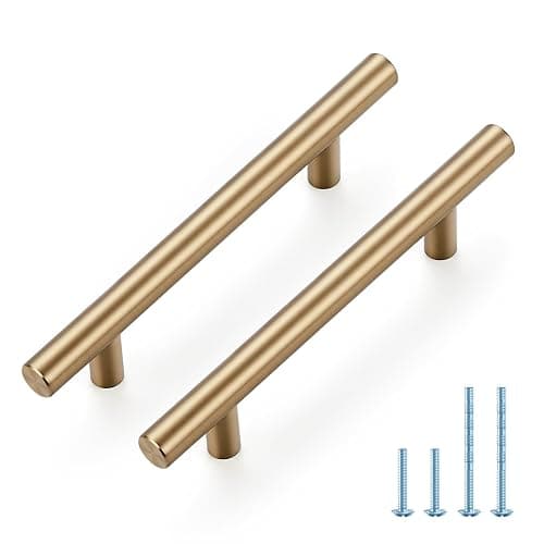 JOY DECOR 20 Pack Champagne Bronze Cabinet Pulls – 6 Inch Length, 3-3/4 Inch (96mm) Hole Center - Image 1