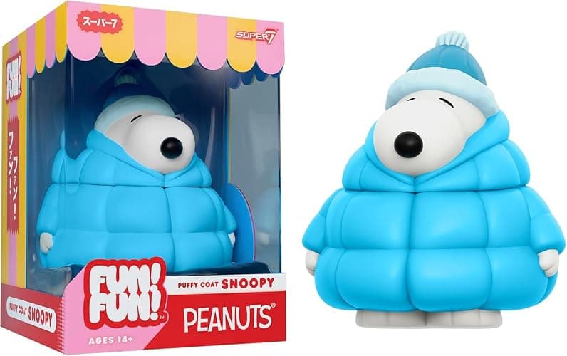Super7 Fun! Fun! Peanuts Snoopy (Puffy Coat) Vinyl Figure - 5" Peanuts Action Figure - Classic Cartoon Fans Collectibles & Retro Toys - Cartoon Model for Collectors & Display Figurine - Comic Strips - Image 1