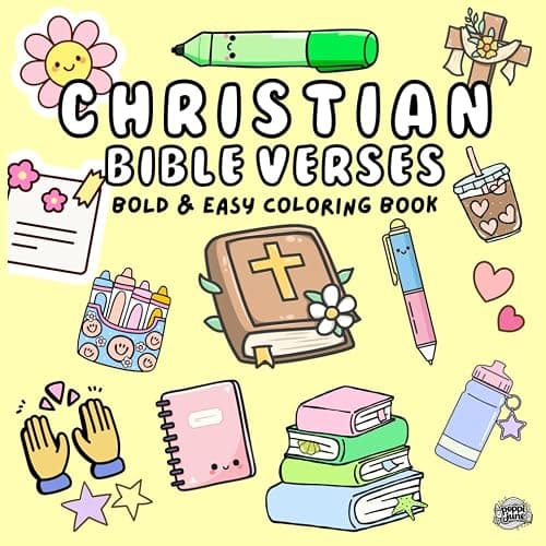 Christian Bible Verses: Bold and easy coloring book for kids, teens and adults. 50 Faith-Filled Designs for Relaxation, Encouragement & Creative Worship - Image 1