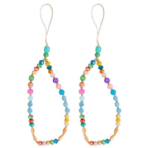 Staqlo Beaded Phone Charm Cute Fixed Beads Pearl Wristlet Chain Camera Wrist Strap CarKey Lanyard - PH-xbmy-22 - Image 1