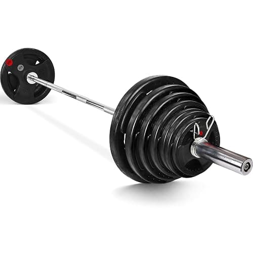 Fitvids Olympic 2-Inch Cast Iron Barbell Set, Including 300 LBS Weight Plates and 7FT Barbell Set, Multiple Packages - Image 1
