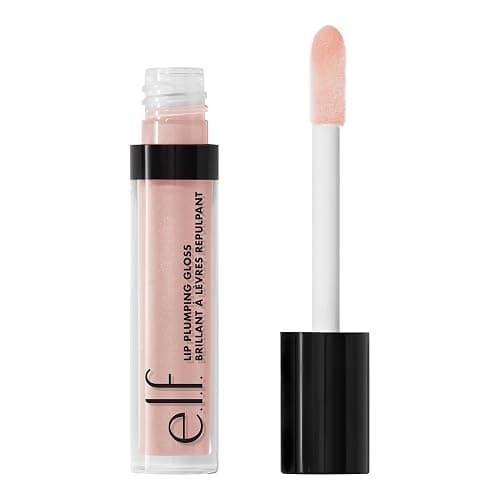 e.l.f. Lip Plumping Gloss, High-Shine Sheer Color, Hydrates & Creates Fuller Lips With Vitamin E, Vegan & Cruelty-Free, Pink Cosmo - Image 1