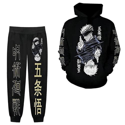 Volrath Anime Hoodies and Sweatpants Unisex Jujutsu Kaisem Cosplay Satoru Cosplay Hooded Sweatshirts Tracksuits Suit - Image 1