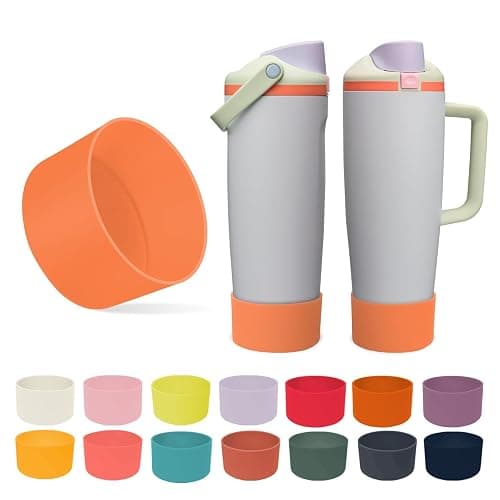 Kaitiaki Silicone Boot for Owala 30oz & 40oz FreeSip Sway Bottles & Tumblers - Non-Slip, Scratch-Resistant, Stability Enhancer, Available in 12 Colors (Beach House Orange) - Image 1