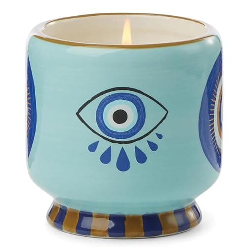 Paddywax Scented Candles Dopo Hand-Painted Ceramic Luxury Artisan Candle, 8-Ounce, Eye - Incense & Smoke - Image 1