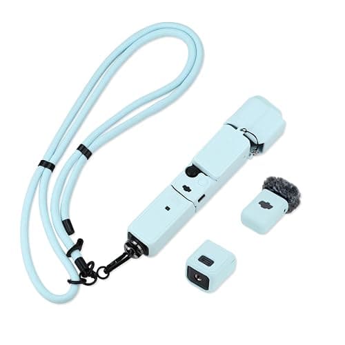 Flymile Pocket 3 Silicone Cover & Lanyard, Protective Case Crossbody Strap for DJI OSMO Pocket 3 Accessories - Image 1