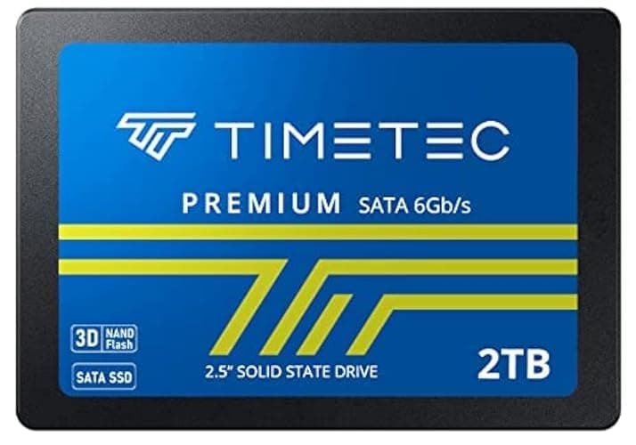Timetec SSD 3D NAND QLC SATA III 6Gb/s 2,5 Zoll 7 mm (0,28 Zoll) Lesegeschwindigkeit bis zu 550 MB/s SLC Cache Performance Boost Internes Solid State Drive für PC Computer Desktop und Laptop (2TB) - Image 1