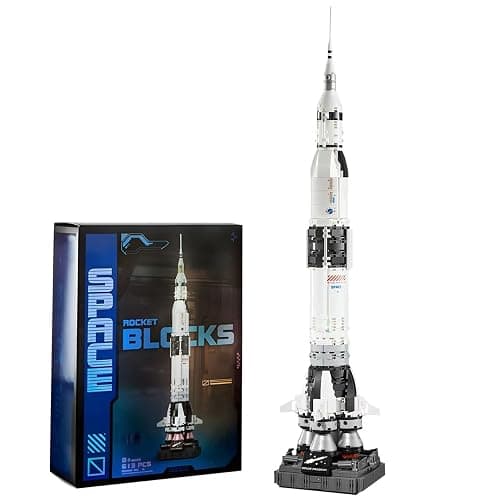 APENGBAOL Saturn V Space Rocket and Vehicles Building Blocks Set,613 Precision Space Shuttle Building Block Toys for Kids .Gifts for Adults - Image 1