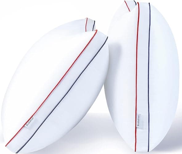 Bedufsar Bed Pillows for Sleeping, Queen Size Pillows Hotel Quality Set of 2, Fluffy and Supportive Gusseted Pillows for Side and Back Sleepers, Cooling Down Alternative Soft Pillow (20x30 in) - Image 1