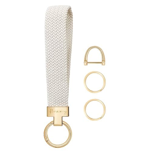 Hovmwey Elastic Wristlet Keychain for Women Men, Cute Car Key Chain, Braided Wrist Strap Lanyard for Keys ID Badges - Image 1