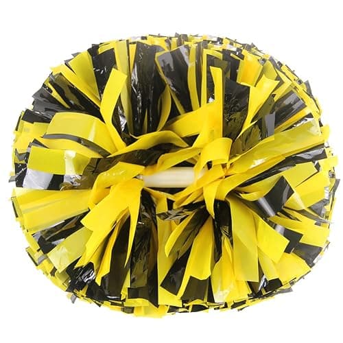 Lovecheer 2PCS Plastic Cheerleading Pom Poms with Baton Handle Cheer Pomoms for Kids Adults Cheering Sports Team Spirit Party - Image 1