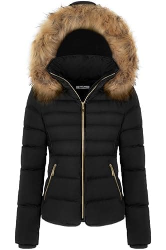 BodiLove Women's Fur Hooded Thickened Jacket with Fleece Lining - Image 1