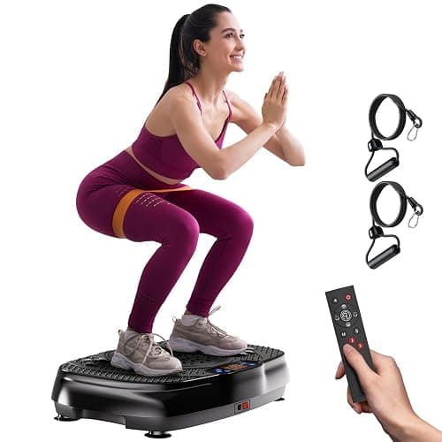 Vibration Plate Exercise Machine: TISSCARE Vibrating Plates for Weight Loss and Lymphatic Drainage, 400lbs Shake Plate Whole Body Workout Platform for Home Fitness Fat Burner Gifts - Image 1