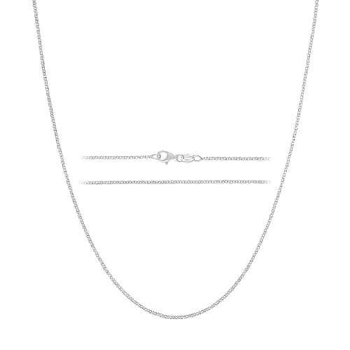 KISPER Solid 925 Sterling Silver Chain Necklace for Women Thin & Secure - Italian 1.6mm Diamond Cut Cable Link with Lobster Clasp - Made in Italy (16-30 Inch) - Image 1