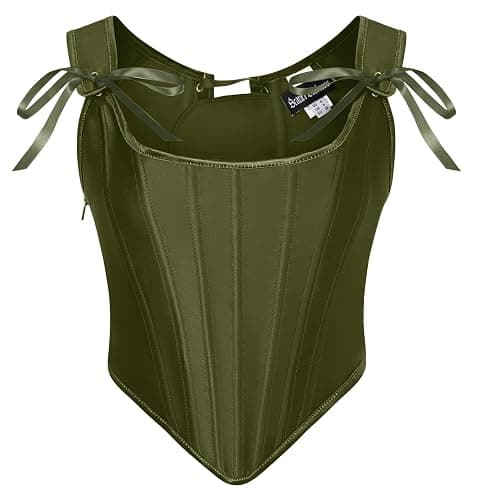 SCARLET DARKNESS Women's Renaissance Corset Top Lace-up Corsets Vintage Satin Vest Bustier - Image 1