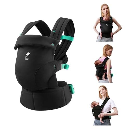 Bc Babycare CocoonGo Baby Carrier – CloudTouch Soft & Ergonomic Baby Carrier for 7–44 lbs | Easy to Wear, Adjustable Fit, Travel-Ready, Machine Washable (Black) - Image 1