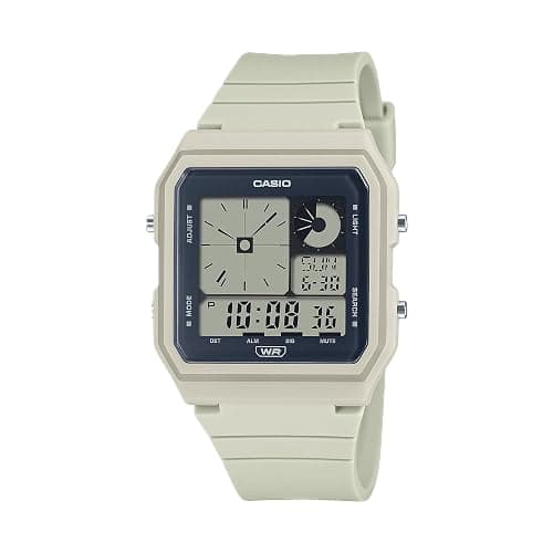 Casio POP Bio-Based Renewable Band LED Backlight Daily Alarm Digital Watch - LF-20W-8ACF - White - Image 1