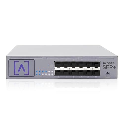 Alta Labs S12 | 12-Port SFP+ Distribution Switch | 1, 2.5, 5, or 10 Gbps per Port | VLAN Stacking | Egress/Ingress Rate Limiting | IGMP Snooping | Bluetooth Setup & Cloud Management | Rack/Wall Mount - Image 1