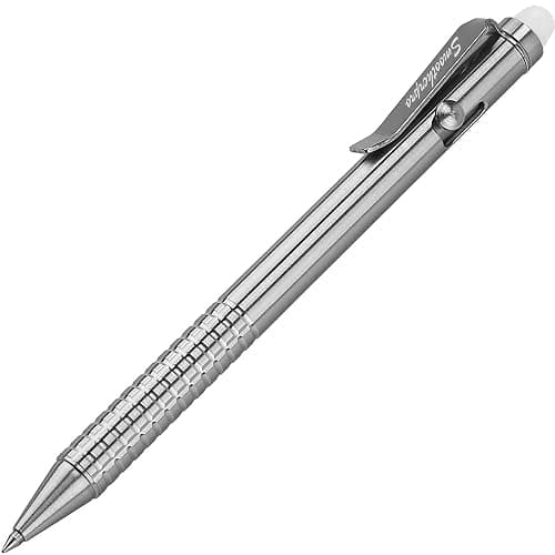 SMOOTHERPRO Bolt Action Pen, Stainless Steel Erasable Ballpiont Pen Compatible with Pilot FriXion Refill, EDC Pen for Writing, Natural(SSF010) - Image 1