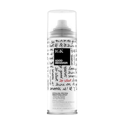 IGK GOOD BEHAVIOR Spirulina Protein Smoothing Spray | Keratin Like Treatment + Frizz Control + Heat Protectant | Vegan + Cruelty Free | - Image 1