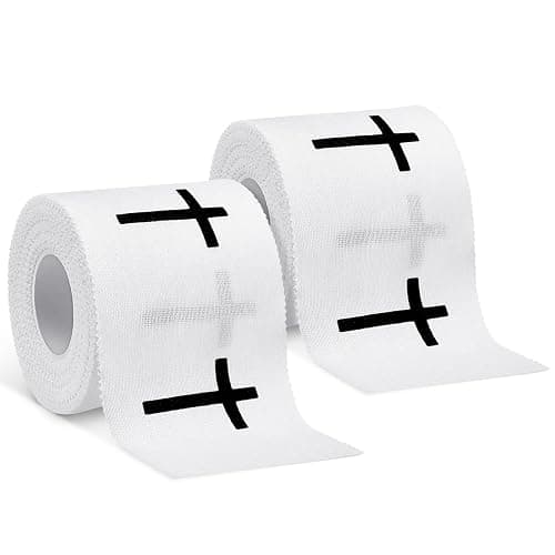 MiniInflat 2 Pcs Cross Tape Christian Athletic Tape Sports Wrap 2in x 23ft Jesus Cotton Wrist Wrap for Soccer Football Baseball Gymnastics Boxing Christian Church Gifts(White,Cross) - White - Cross - Image 1