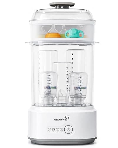 Bottle Sterilizer and Dryer, Compact Baby Bottle Sterilizer, Electric Steam Bottle Sanitizer for Baby Bottles, Pacifiers, Pump Parts - Image 1