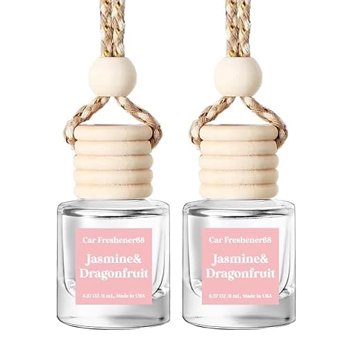 HoogaLife Car Air Freshener Diffuser 2 Pack Hanging Jasmine Dragonfruit Car Air Freshener for Women 45+ Days Long Lasting Fragrance Made in USA (B68) - Image 1
