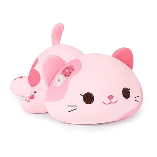 Onsoyours Original Sakura Cat Plush Cute 13 inch Kitten Stuffed Animal Soft Pillow Pink Kawaii Kitty Plush Toy Gift for Kids & Adults (Sakura Cat, 13") - Image 1