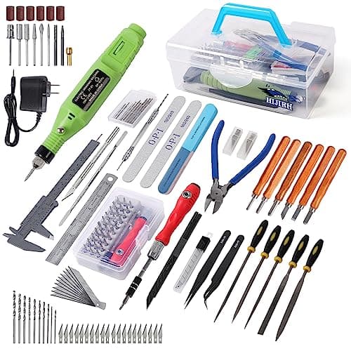 Upgrade 108 Pcs for Model Tool Kits,Hobby Tool Sets,lncluding Electric Polishing Machine & Tool Box,for Gundam Model Kits,Basic Model Building,Repairing and Remove,Art and Crafts etc (HIJIRH) - Image 1