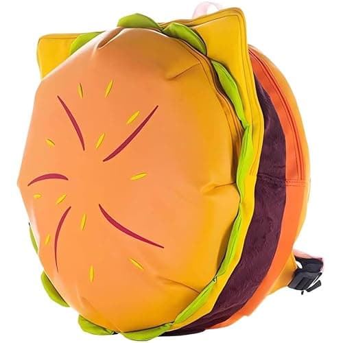 Hkufpq Cheeseburger Backpack Multi-Compartment, Universe Hamburger Backpack Burger Backpack Daypack - 1-PCS - Image 1