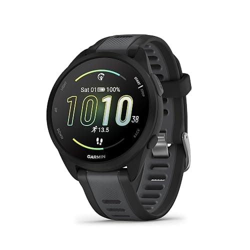 Garmin Forerunner® 165, Running Smartwatch, 43mm, Black | Essential Training & Recovery Features, Built-In GPS for Distance, Pace & Speed, Garmin Coach, Daily Suggested Workouts - Image 1
