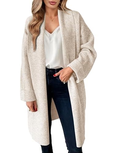 Saodimallsu Womens Long Cardigan Sweaters Chunky Open Front Oversized Slouchy Knit Fall Trendy Coatigan Jackets - Image 1