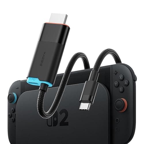 Hagibis Switch2 Dock for Nintendo Switch1/2 & Switch OLED, USB C to HDMI Cable Adapter with 4K@60Hz HDMI, 100W PD, Type-C to HDMI Adapter for Laptop, Tablet, SteamDeck, ROG Ally (Black 4K@60Hz) - Image 1