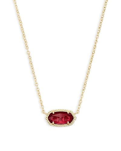 Kendra Scott Elisa Pendant Necklace for Women, Fashion Jewelry, 14k Gold-Plated - GOLD - BERRY CLEAR GLASS - Image 1