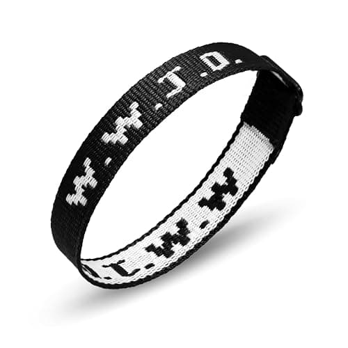 SKYFUN WWJD Bracelets Webbing What Would Jesus Do Bracelet for Men Women Adjustable Christian Woven Wristbands Bulk Religious Jewelry Accessories Gifts - Image 1