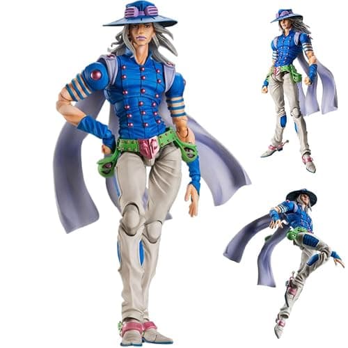 QAHEART Anime Gyro Zeppeli Action Figure JJBA Interchangeable Parts Figures Statues Anime Adventure Figurine Ornaments Collectibles 6.3IN - Image 1