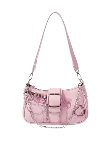 Verdusa Women's Y2k Star Embroidery Shoulder Bag Mini Chain Hobo Handbag Purses - Image 1