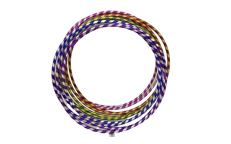 FlickBuyz Glitter Hula Hoops – Multicolor Hula Hoop Ring – Lightweight Hula Hoop Rings, 50 cm 60 cm 70cm Hoops Ideal for Weight Loss, Party Games, Dance, Fitness - Image 1