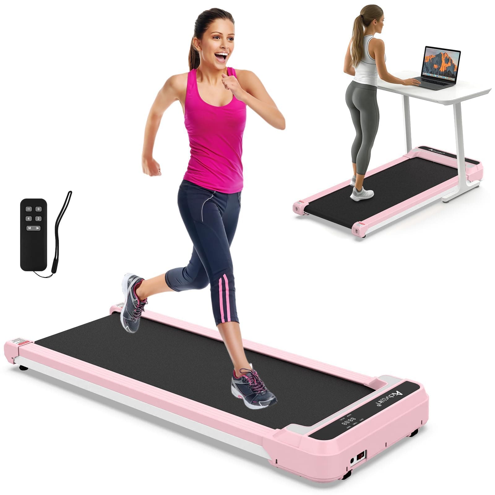 Advwin 3 in 1 Walking Pad Treadmill, Under Desk Treadmill for Home, Compact Portable Electric Walking Jogging Machine with Shock Absorption|Non-Slip|LED Display|Quiet Motor|120KG Capacity - Image 1